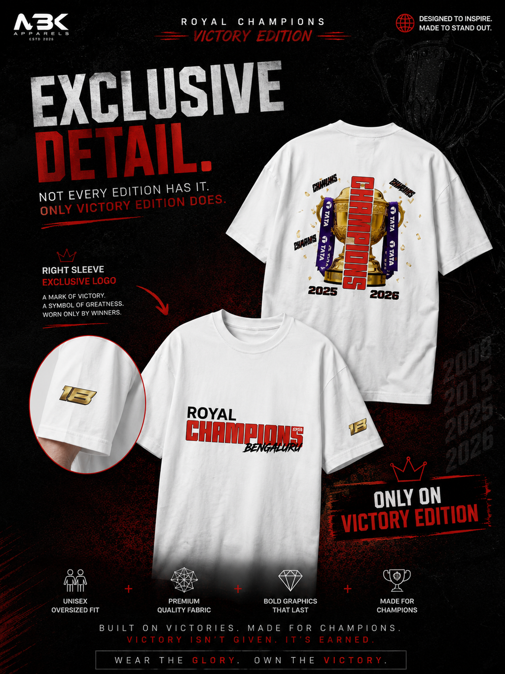 Royal Champions - Victory Edition | Premium Unisex Oversized Classic T-Shirt
