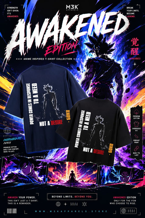 Awakened Edition | Goku | Premium Oversized T-Shirt