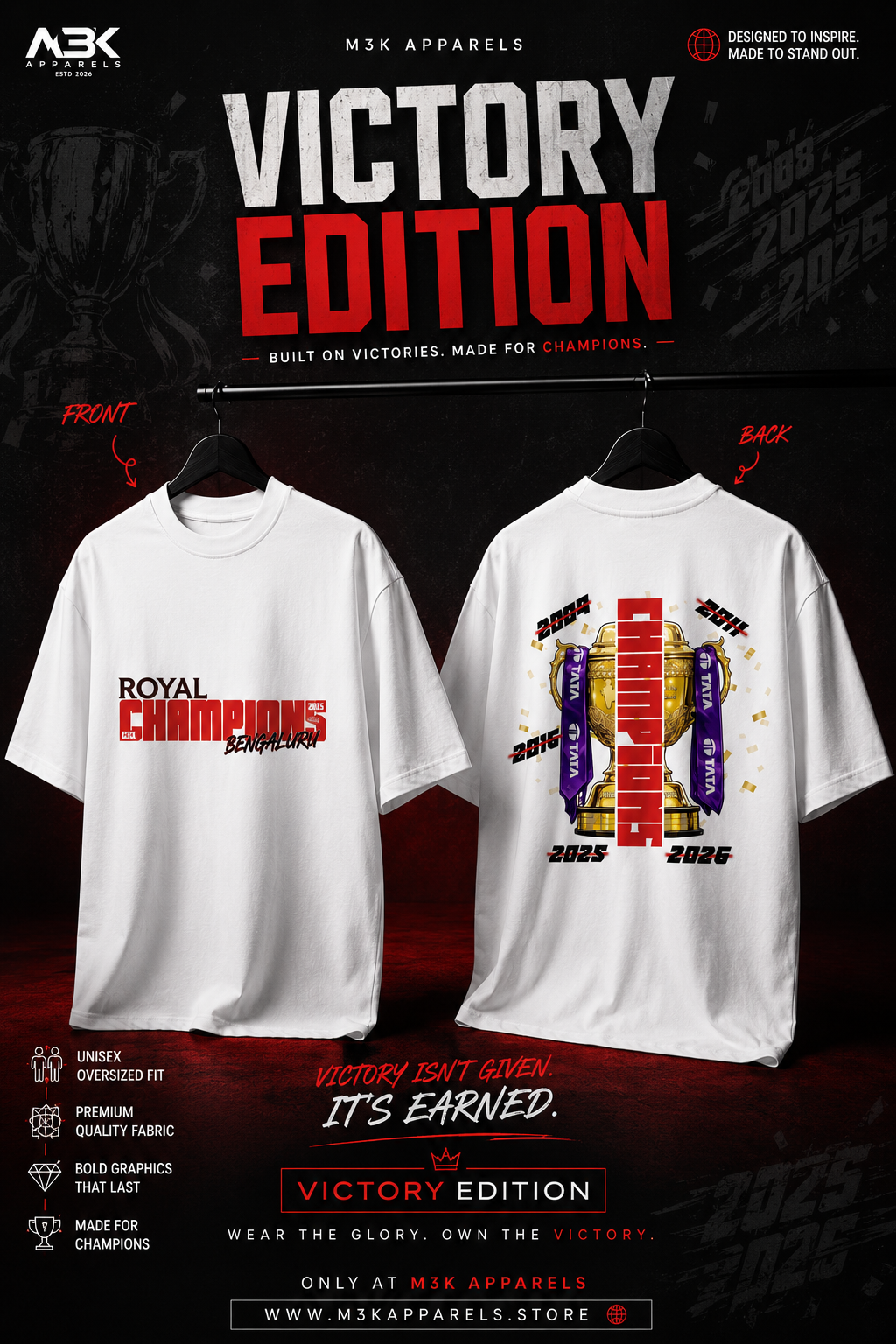 Royal Champions - Victory Edition | Premium Unisex Oversized Classic T-Shirt